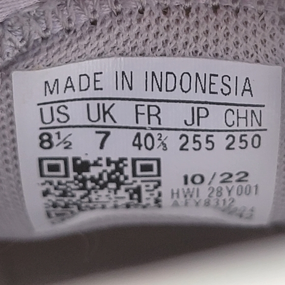 CLOUDFOAM by ADIDAS ♡ Gray 'n White Striped Canvas Fabric Lace Up Sneakers 8.5M - Picture 13 of 16